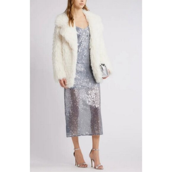 💕OPEN EDIT💕 Sequin Sleeveless Slipdress ~ Metallic Grey Folkstone XS NWT - Picture 5 of 16